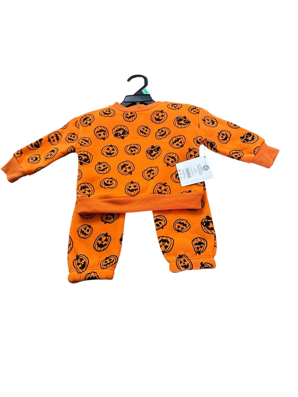Unbranded Orange Pumpkin Print Kids Halloween Costume Set